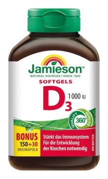 Jamieson Vitamin D3 1000 IU Softgels 180 Kps.